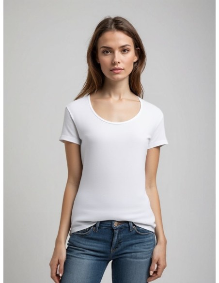 MWTS Dames T-shirt ronde hals wit 2-Pack