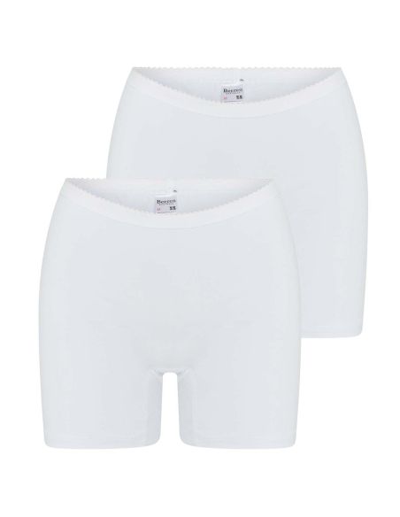 Beeren Dames boxershort Softly met lange pijp 2Pack Wit