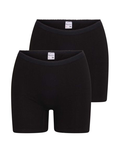 Beeren Dames boxershort Softly met lange pijp 2Pack Zwart