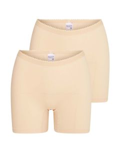 Beeren Dames boxershort Softly met lange pijp 2Pack Beige
