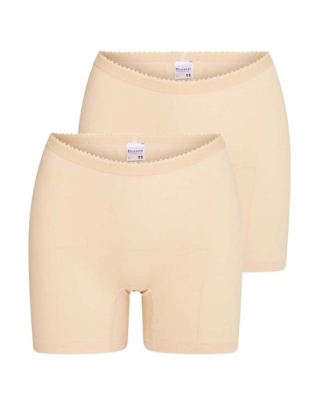 Beeren Dames boxershort Softly met lange pijp 2Pack Beige