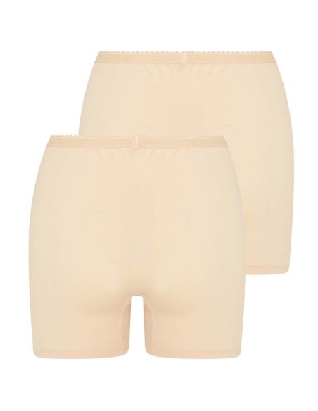 Beeren Dames boxershort Softly met lange pijp 2Pack Beige