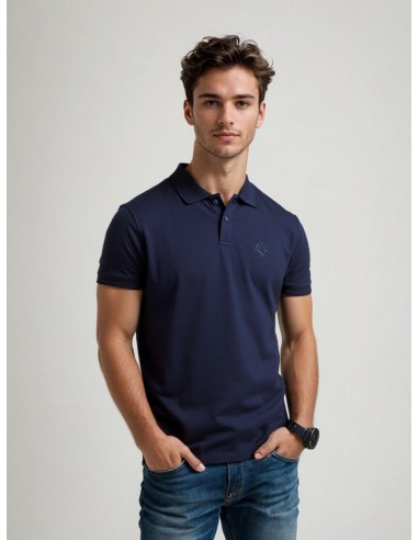 Gino Santi Heren Polo Pique Navy