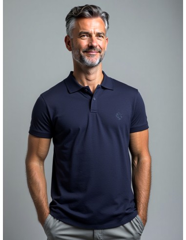 Gino Santi Heren Polo Pique Navy