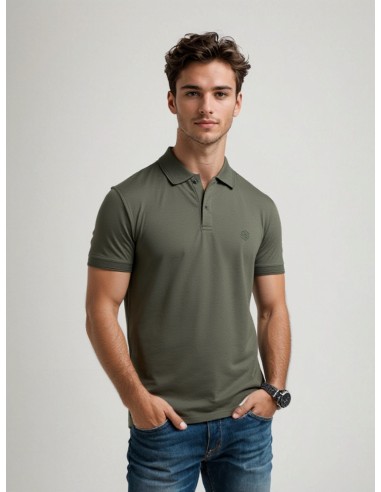 Gino Santi Heren Polo Pique Forest Green