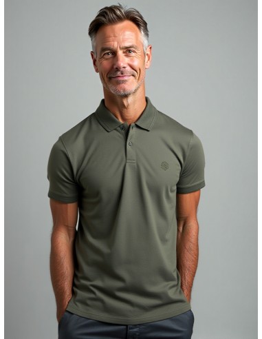 Gino Santi Heren Polo Pique Forest Green