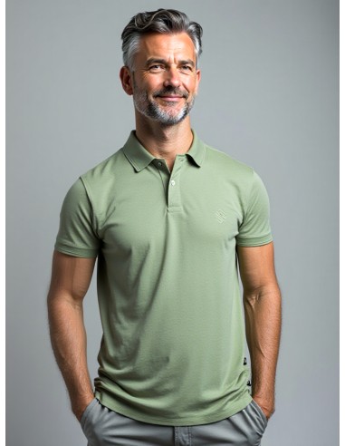 Gino Santi Heren Polo Pique Light Green