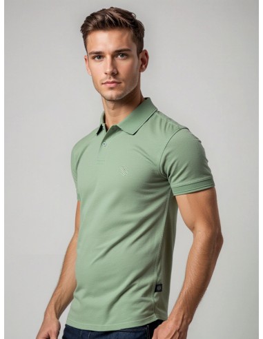 Gino Santi Heren Polo Pique Light Green
