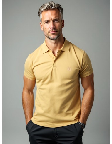 Gino Santi Heren Polo Pique Camel