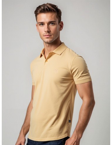 Gino Santi Heren Polo Pique Camel