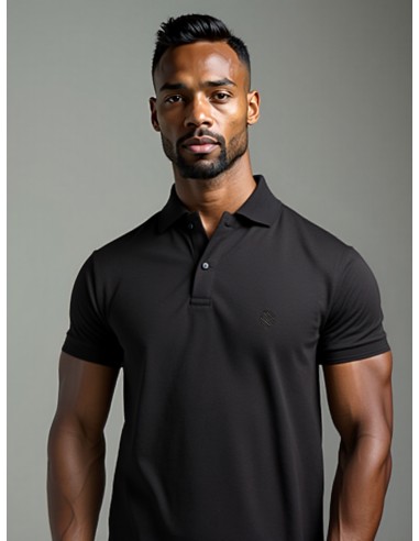 Gino Santi Heren Polo Pique Black