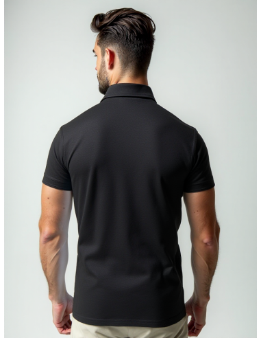 Gino Santi Heren Polo Pique Black