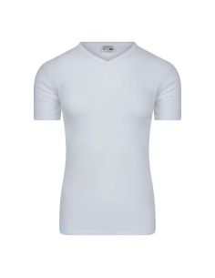 Beeren Heren T-shirt V-hals en K.M. M3000 Wit