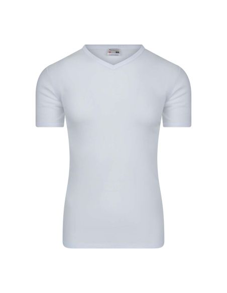 Beeren Heren T-shirt V-hals en K.M. M3000 Wit