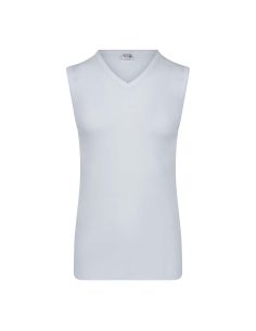 Beeren Heren mouwloos shirt V-hals M3000 Wit
