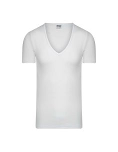 Beeren Heren Extra lang T-shirt met diepe V-hals M3000 Wit