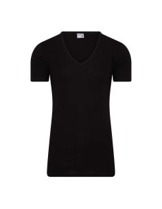Beeren Heren Extra lang T-shirt met diepe V-hals M3000 Zwart