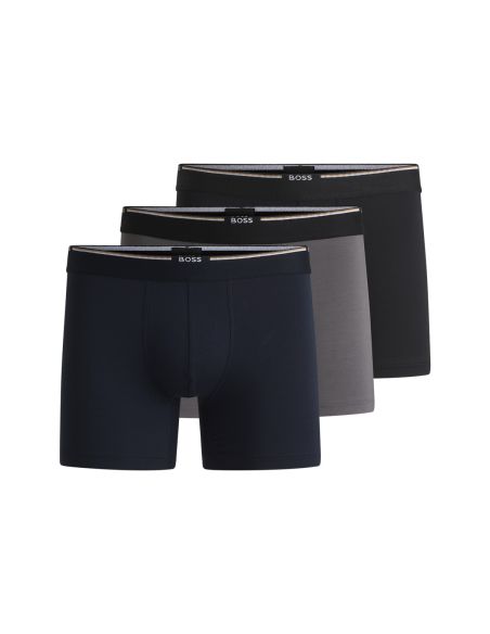 Hugo Boss Heren Boxershorts 3Pack Bamboo Zwart