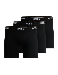 Hugo Boss Heren Boxershorts Long 3Pack Power Zwart