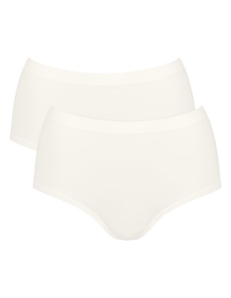 Sloggi GO Sence Highwaist Maxi 2Pack Silk White
