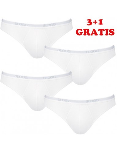 Sloggi Men Basic Mini Wit 4Pack, 3+1 gratis
