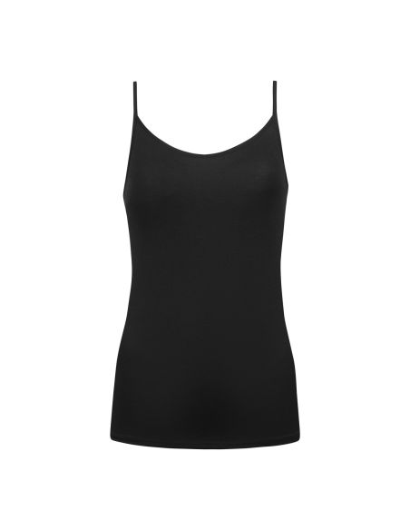 MEY Dames Modal Pure Spaghetti Top Zwart 1110038