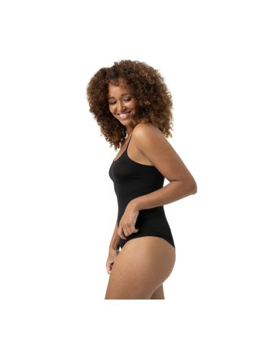 MEY Dames Modal Pure Spaghetti Top Zwart 1110038