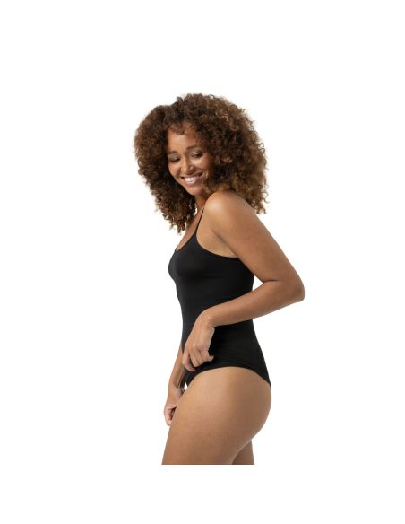 MEY Dames Modal Pure Spaghetti Top Zwart 1110038