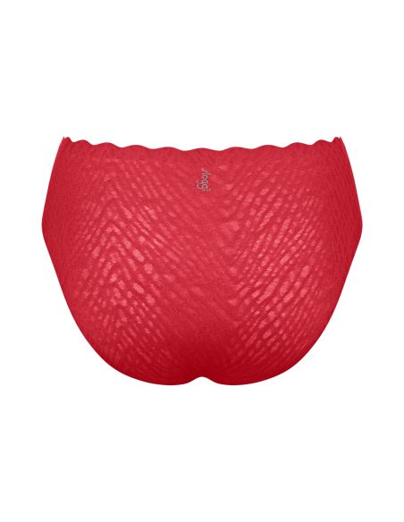 Sloggi Zero Feel Bliss Festive High leg Shanghai Red