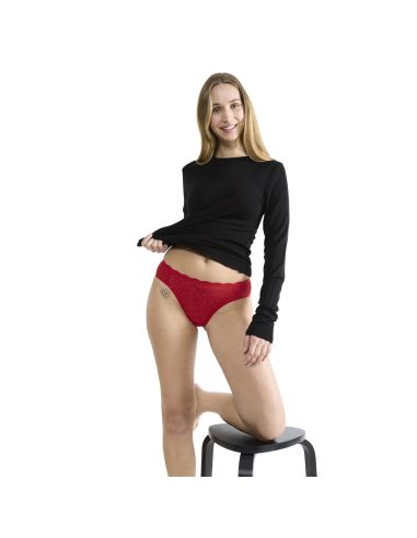 Sloggi Zero Feel Bliss Festive High leg Shanghai Red