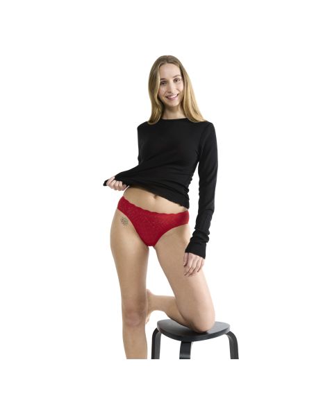 Sloggi Zero Feel Bliss Festive High leg Shanghai Red