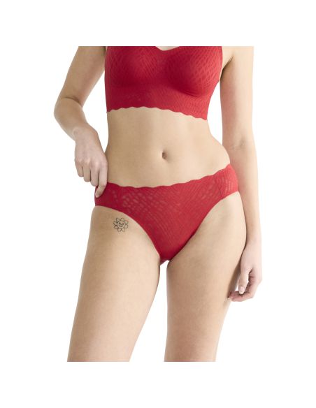 Sloggi Zero Feel Bliss Festive High leg Shanghai Red
