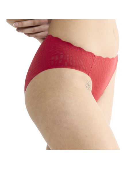 Sloggi Zero Feel Bliss Festive High leg Shanghai Red