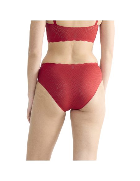 Sloggi Zero Feel Bliss Festive High leg Shanghai Red