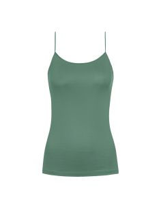 MEY Dames Emotion Top Spaghetti Hemd Peat Moss 55201