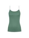 MEY Dames Emotion Top Spaghetti Hemd Peat Moss 55201