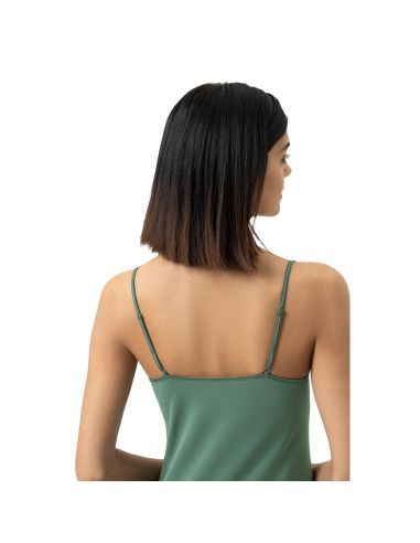 MEY Dames Emotion Top Spaghetti Hemd Peat Moss 55201