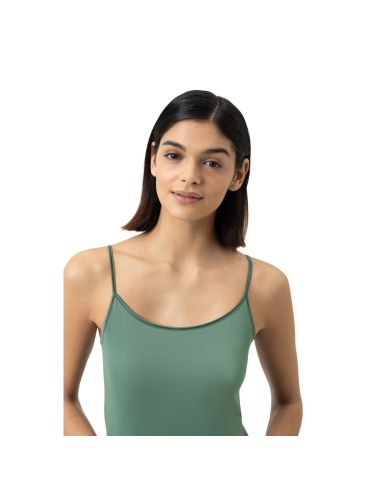 MEY Dames Emotion Top Spaghetti Hemd Peat Moss 55201