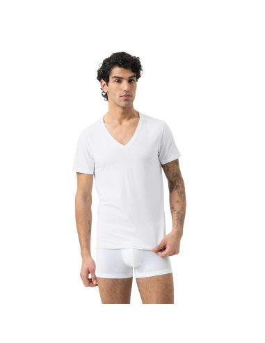 MEY Heren T-shirt V-hals MEY 10 out of 10 Wit 001