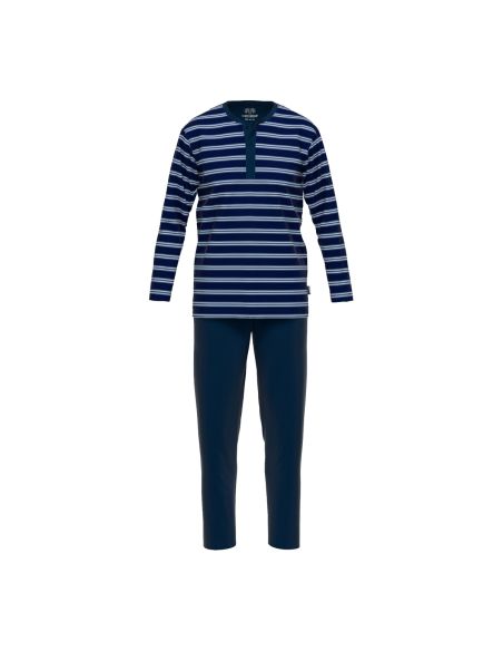 CECEBA Heren Pyjamaset 1pack Donkerblauw Gestreept