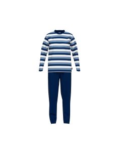 CECEBA Heren Pyjamaset Lang Gestreept Blauw 