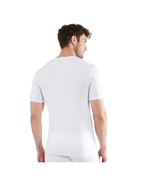 CECEBA Heren Bamboe T-shirt V-Hals 2Pack Wit