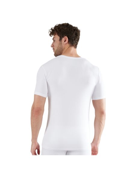 CECEBA Heren Bamboe T-shirt Ronde Hals 2Pack Wit