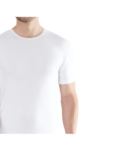 CECEBA Heren Bamboe T-shirt Ronde Hals 2Pack Wit