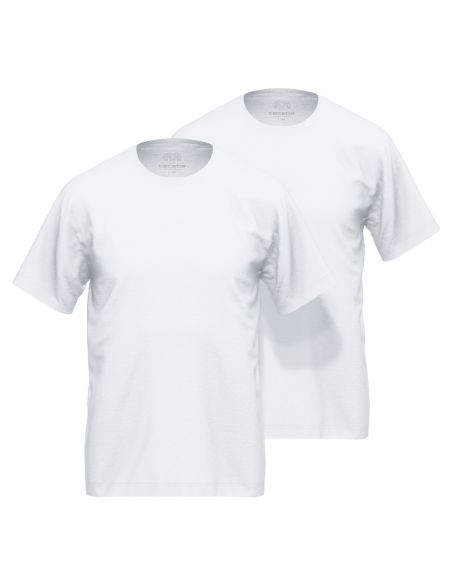 CECEBA Heren Bamboe T-shirt Ronde Hals 2Pack Wit