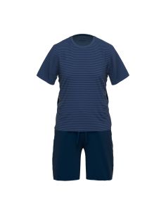 CECEBA Bamboe Pyjamaset Kort 1Pack Gestreept Blauw