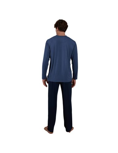 CECEBA Bamboe Pyjamaset Lang 1Pack Blauw