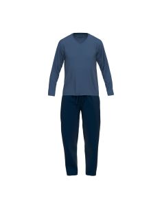CECEBA Bamboe Pyjamaset Lang 1Pack Blauw