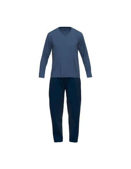 CECEBA Bamboe Pyjamaset Lang 1Pack Blauw