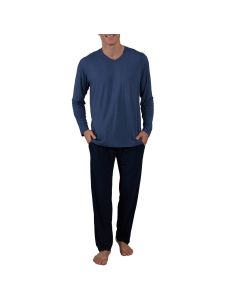 CECEBA Bamboe Pyjamaset Lang 1Pack Blauw 2
